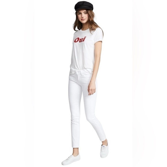 Paige skyline skinny crop lived in crisp white jean made in USA size 28 - Picture 2 of 13